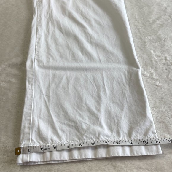 Gap Outlet Straight Leg Chino Pants Womens Size 20 White‎ Flat Front High Rise - Picture 9 of 15